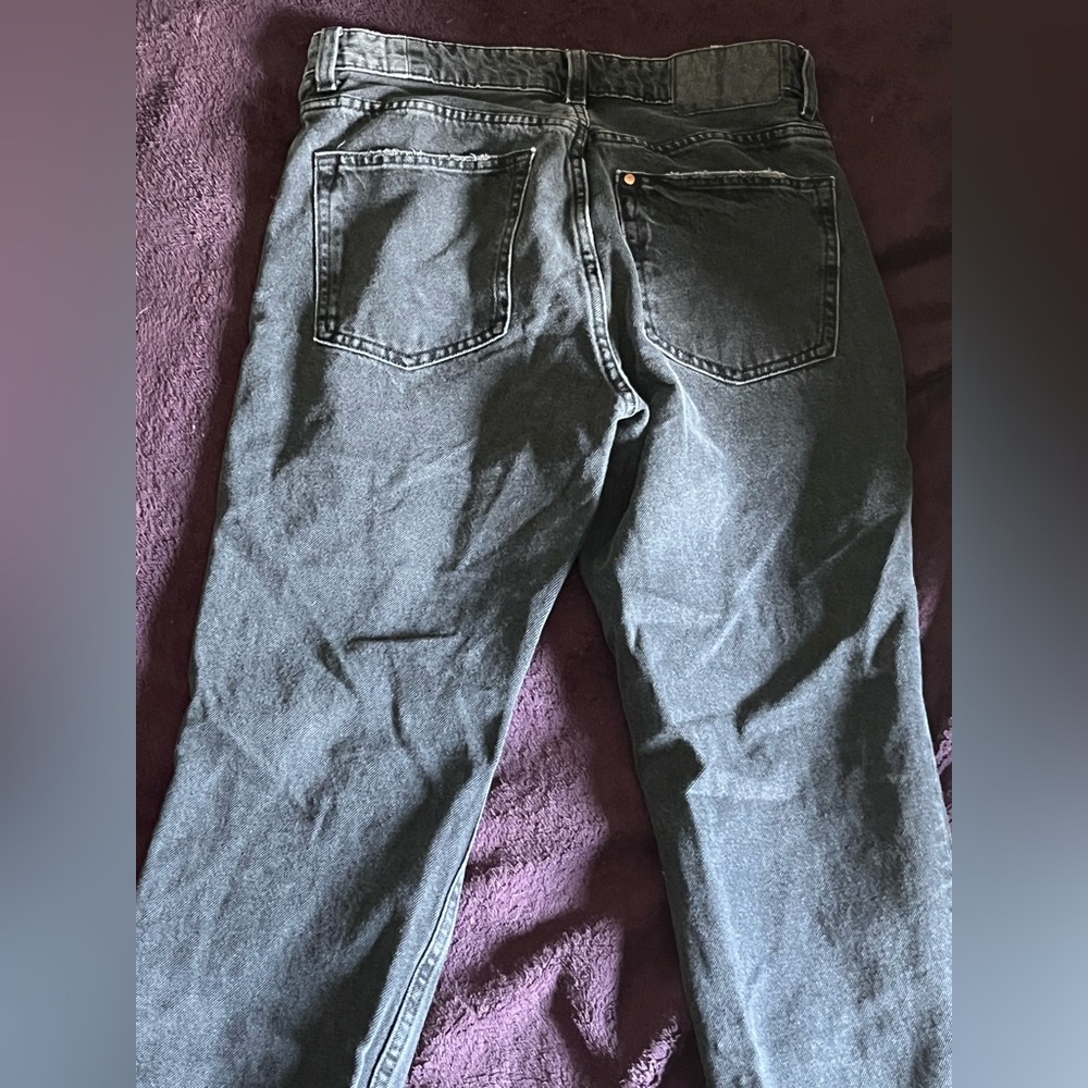H&M black boyfriend jeans, size 2